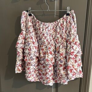 Floral Ruffle Women's Top